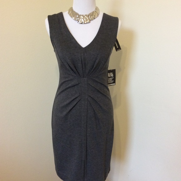 Express Dresses & Skirts - EXPRESS Grey Knit Dress, Size 6
